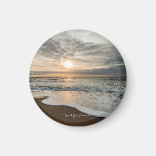 Nordsee, Dänemark malerischer Sonnenuntergang, Magnet