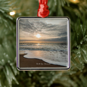 Nordsee, Dänemark malerischer Sonnenuntergang, Ornament Aus Metall