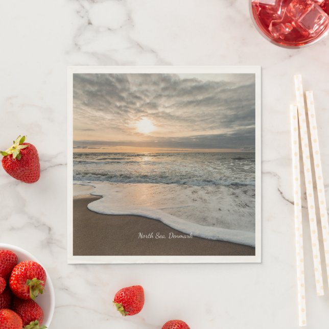 Nordsee, Dänemark malerischer Sonnenuntergang, Serviette (Beispiel)