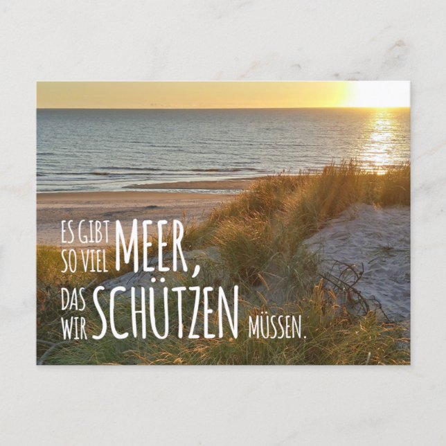 Nordsee „Es gibt so viel Meer …“  Postkarte (Vorderseite)