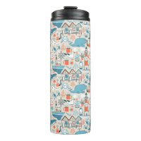 Nordsee-niedliches Gekritzel-Muster