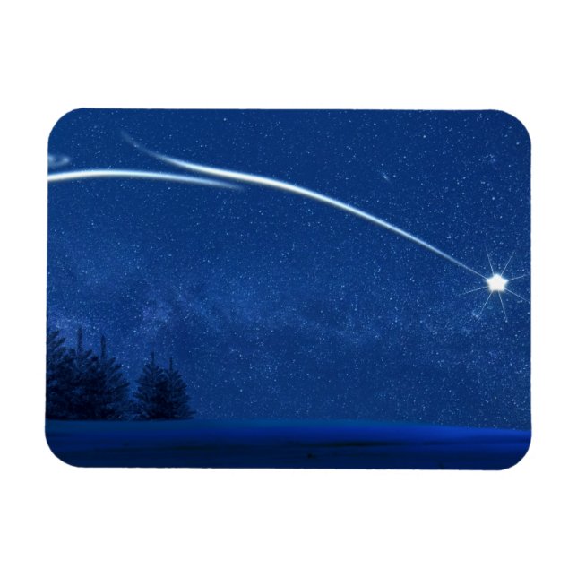 Nordstern über dem Wald Magnet (Horizontal)