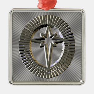 Nordstern-Weihnachtsverzierungen Silbernes Ornament