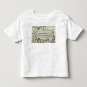 Nordsüdamerika, Detail von der Welt Kleinkind T-shirt