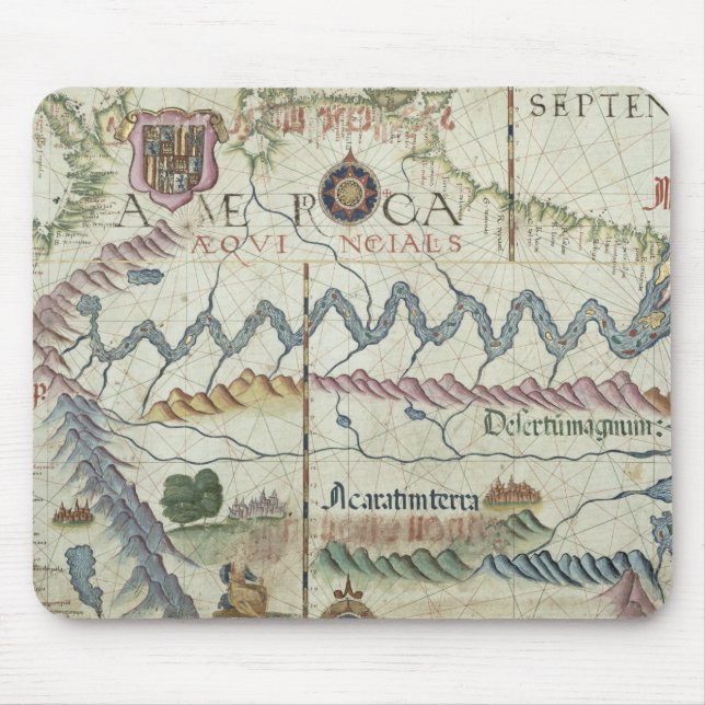 Nordsüdamerika, Detail von der Welt Mousepad (Vorne)