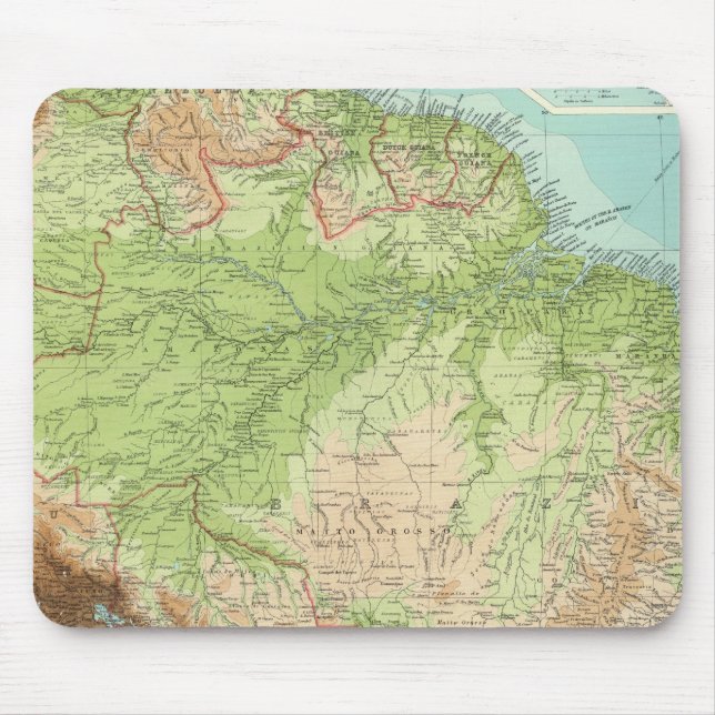 Nordteil Südamerikas Mousepad (Vorne)