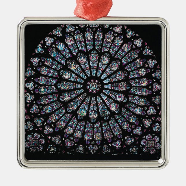 Nordtransept Rosenfenster Silbernes Ornament (Vorne)