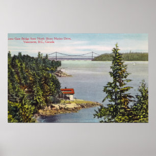 Nordufer-Marine-Antriebs-Ansicht des Löwe-Tors Poster