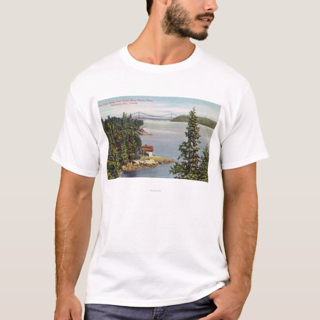 Nordufer-Marine-Antriebs-Ansicht des Löwe-Tors T-Shirt (Vorderseite)