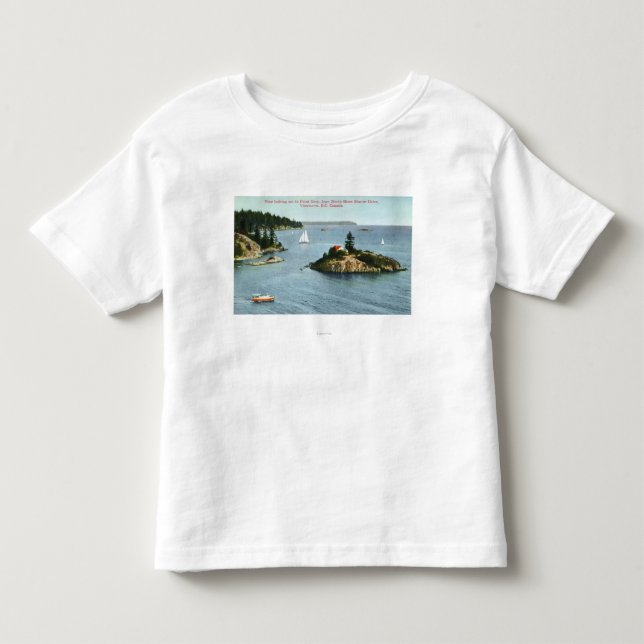 Nordufer-Marine-Antriebs-Ansicht des Punkt-Graus Kleinkind T-shirt (Vorderseite)
