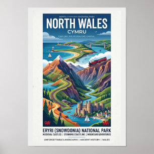 Nordwales-Reiseposter Poster