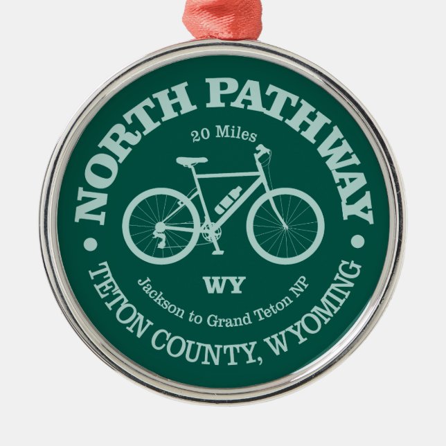 Nordweg (Fahrradweg) Ornament Aus Metall (Vorne)