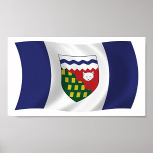 Nordwest-Territorien Flagge Poster Druck