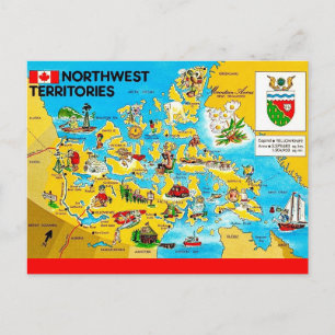 Nordwest-Territorien-Karte Postkarte