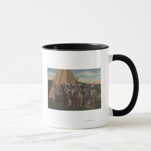 Nordwestamerikanischer Ureinwohner - Reihe der Tasse