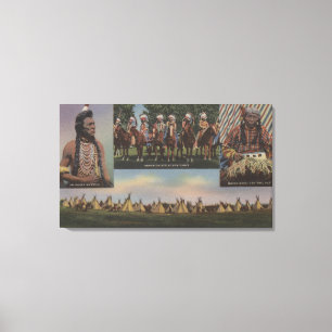 Nordwestliche Amerikanische Ureinwohner - Aussicht Leinwanddruck