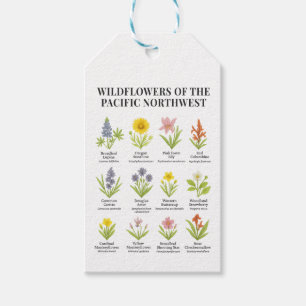 Nordwestpazifik-Wildblumen - Wasserfarbstil Geschenkanhänger
