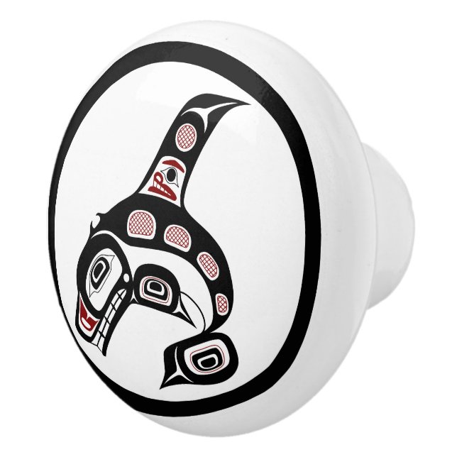 Nordwestpazifikküste Haida Art Killer Wal Keramikknauf (Rechts)