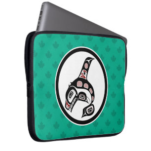 Nordwestpazifikküste Haida art Killer Wal Lap Laptopschutzhülle