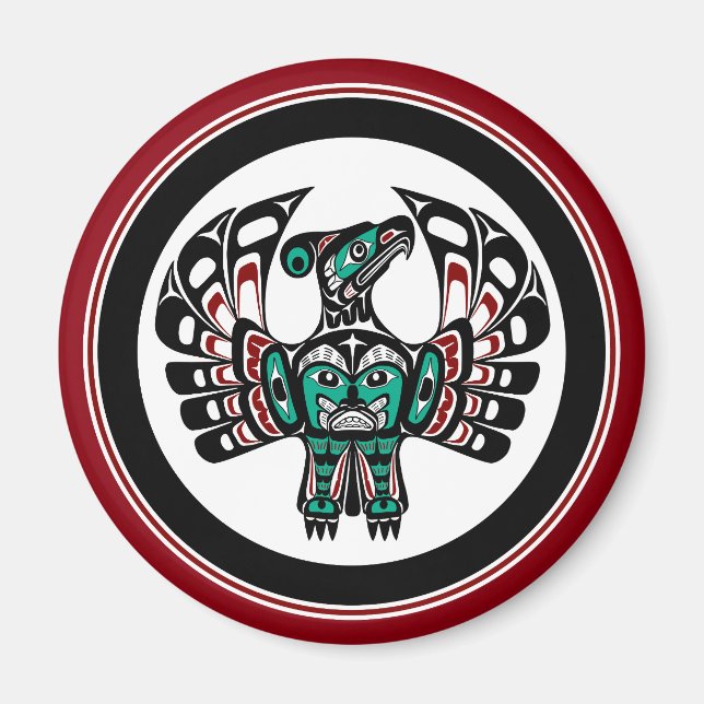 Nordwestpazifikküste Haida art Thunderbird Magnet (Vorne)