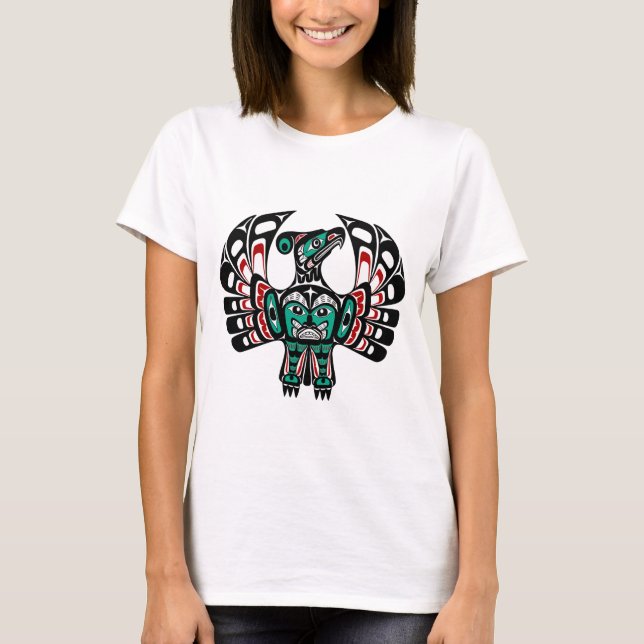 Nordwestpazifikküste Haida art Thunderbird T-Shirt (Vorderseite)