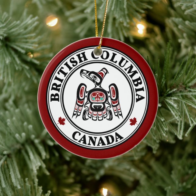 Nordwestpazifikküste Haida Kaigani Thunderbird Keramik Ornament (Baum)