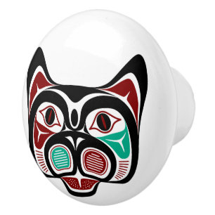 Nordwestpazifikküste Haida Kitty Keramikknauf