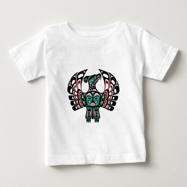 Nordwestpazifikküste Haidakunst Thunderbird Baby T-shirt (Vorderseite)