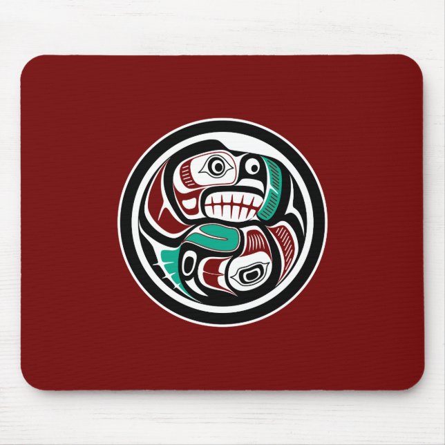 Nordwestpazifikküste Otter verfolgt Lachs Mousepad (Vorne)