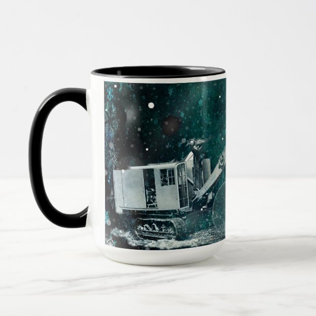 NORDWESTschaufel-KRAN-WINTER-FANTASIE-FOTO Tasse (Links)