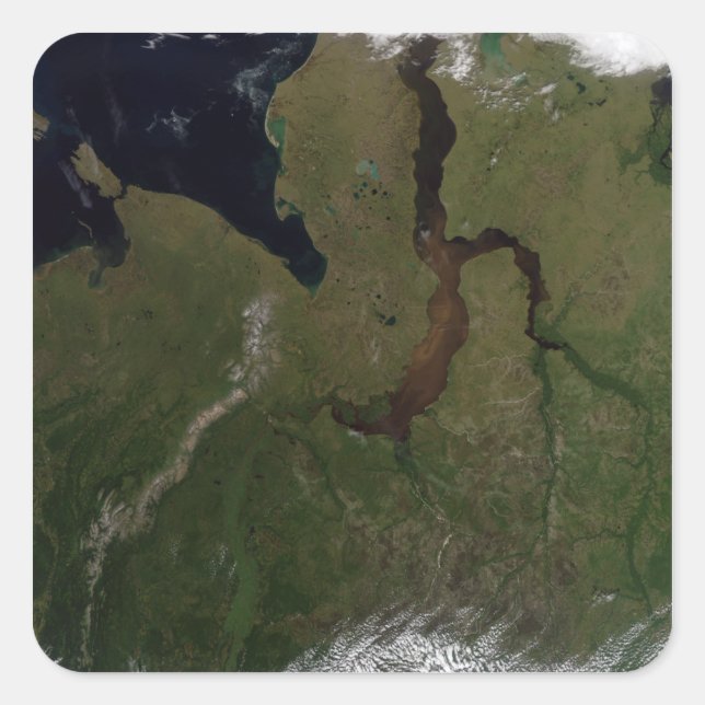 Nordzentralrussland Quadratischer Aufkleber (Vorderseite)