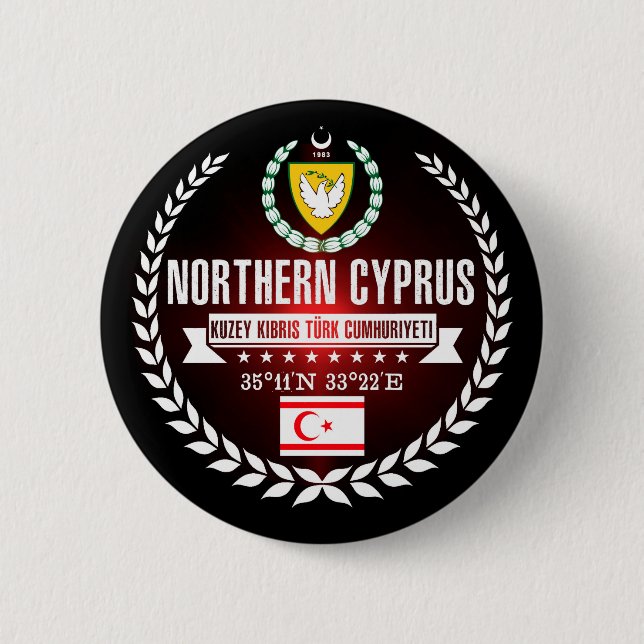 Nordzypern Button (Vorderseite)