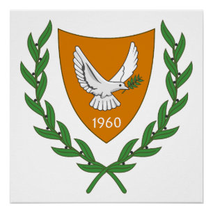 Nordzypern Landeswappen Symbol Emblem Flagge  Poster