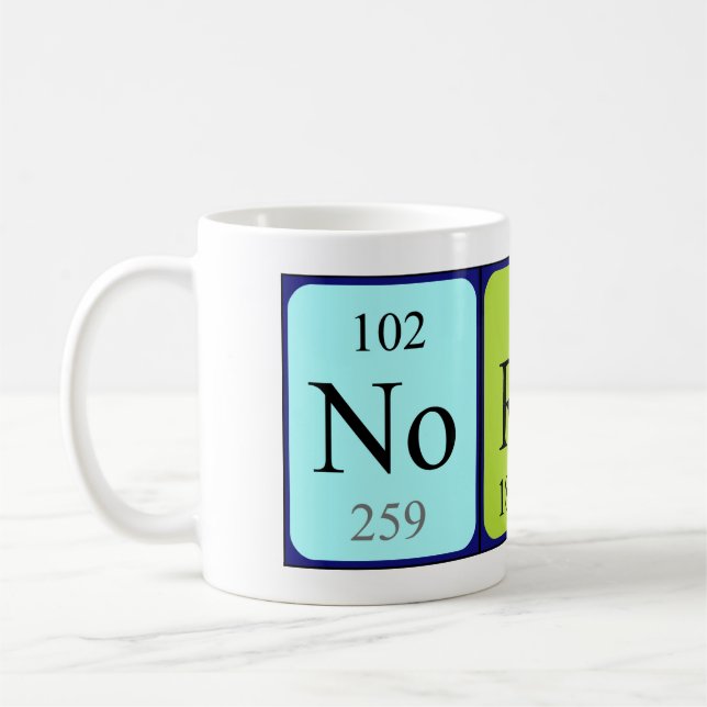 Norene périodique nom de la table mug (Gauche)
