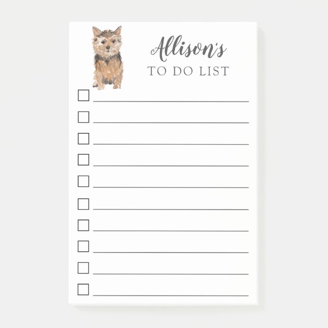 Norfoler Terrier Hund Personalisiert, Post-i Post-it Klebezettel (Vorderseite)