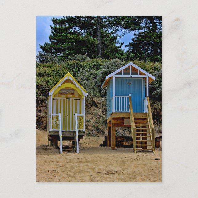 Norfolk Beach Huts Postkarte (Vorderseite)