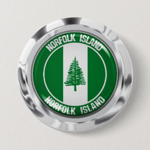 Norfolk Island Round Emblem Button