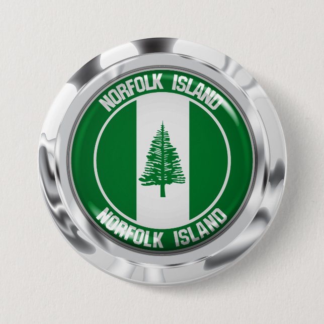 Norfolk Island Round Emblem Button (Vorderseite)