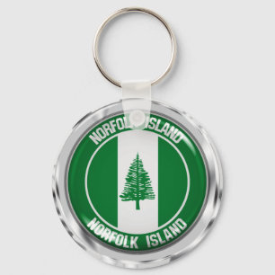 Norfolk Island Round Emblem Schlüsselanhänger