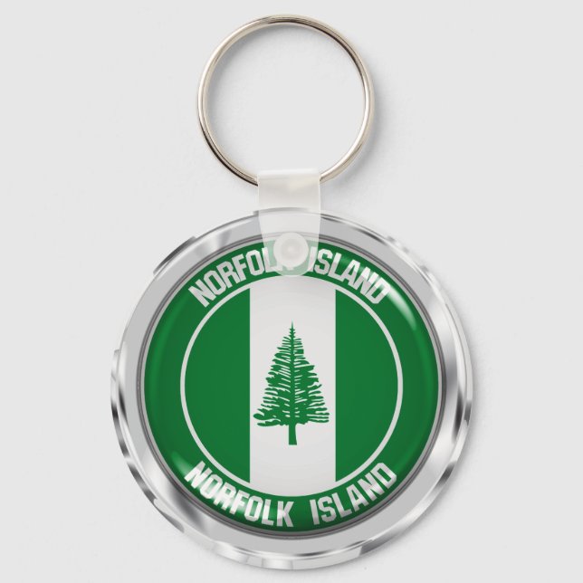 Norfolk Island Round Emblem Schlüsselanhänger (Vorderseite)