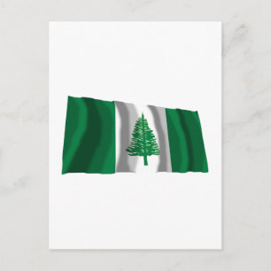 Norfolk Island Waving Flag Postkarte