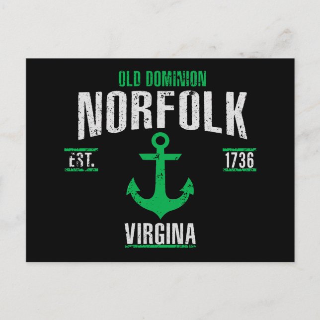 Norfolk Postkarte (Vorderseite)