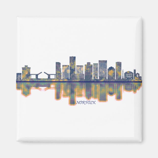 Norfolk Skyline Magnet (Vorne)
