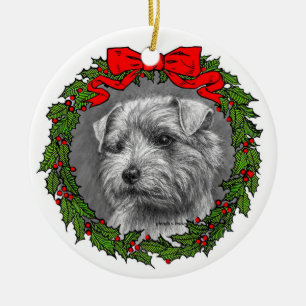 Norfolk Terrier Art von Glenda S. Harlan Keramik Ornament