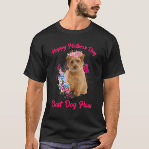 Norfolk Terrier Blume glücklich Muttertag bis B T-Shirt