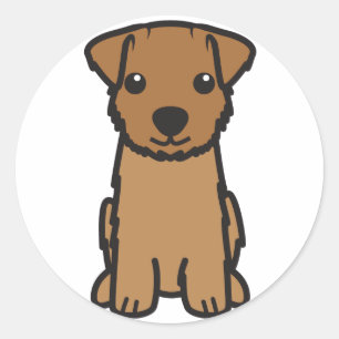 Norfolk Terrier Dog Cartoon Runder Aufkleber