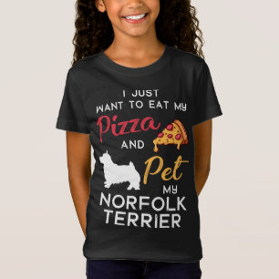 Norfolk Terrier Dog Pizza Lover Eigentümer Xmas Bi T-Shirt