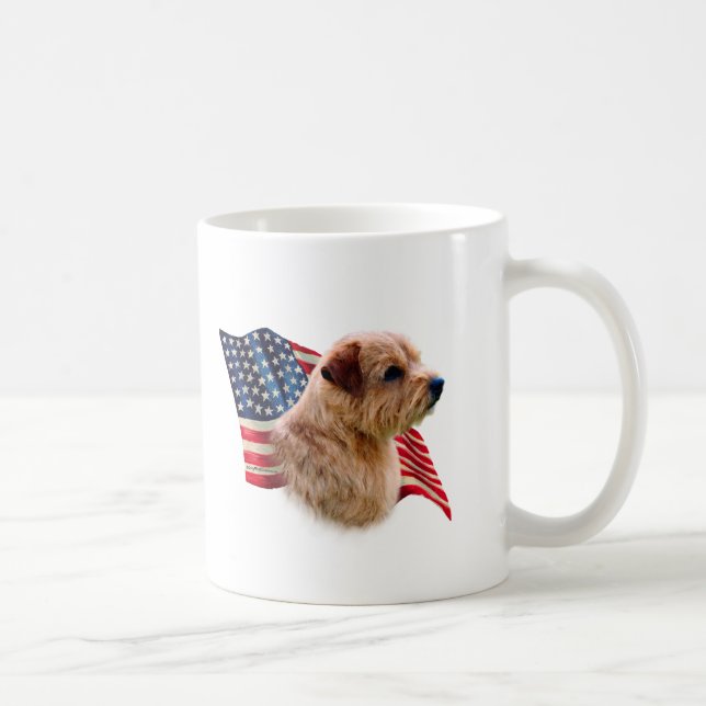 Norfolk Terrier Flag Kaffeetasse (Rechts)
