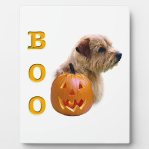 Norfolk Terrier Halloween Boo Fotoplatte