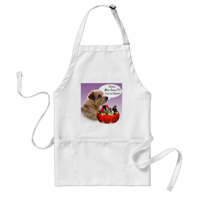 Norfolk Terrier Halloween Candy Schürze (Vorne)